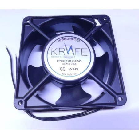 Krafe KF12038A24S ,Ebat 120x38mm,Besleme 24vac 0.14A 11W,Hava 80-Cfm,2-Kablo Fan