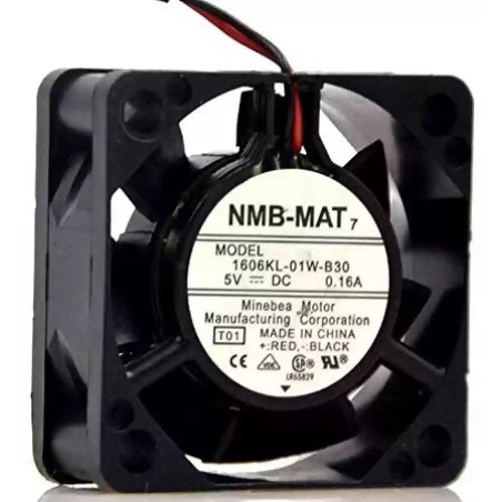 Nmb-Mat 1606KL-01W-B30-T01 ,Ebat 40x15mm,Besleme 5vdc 0.16A 0.6W,Hava 6-Cfm,2-Kablo Fan