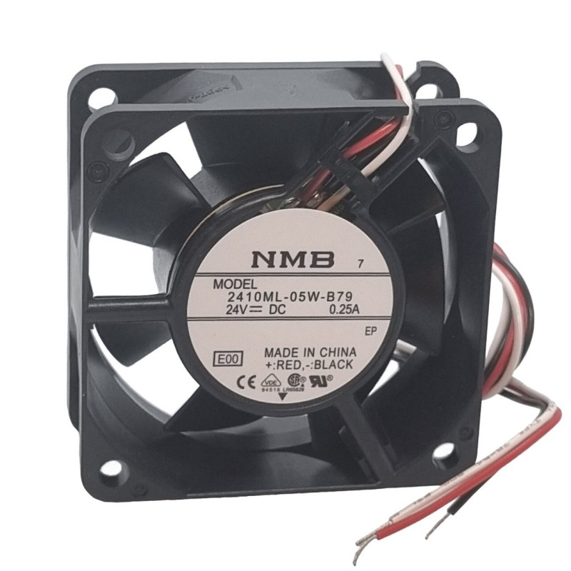 Nmb-Mat 2410ML-05W-B79-E00 ,Ebat 60x25mm,Besleme 24vdc 0.13A 4.6W,Hava 33-Cfm,3-Kablo Fan