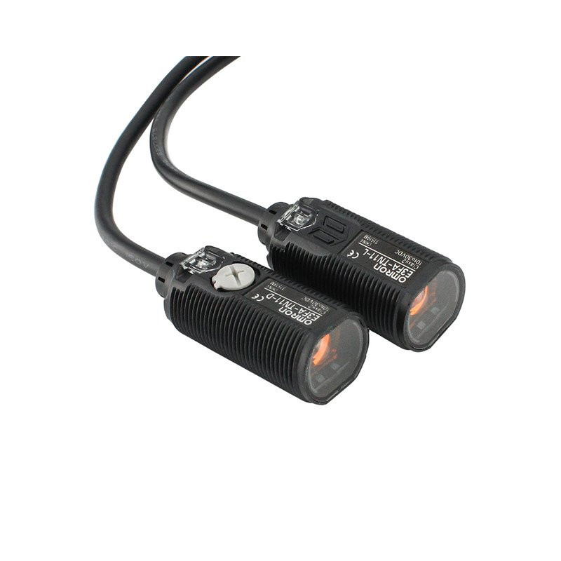 Omron E3FA-TN11 ,Ebat M18x45mm,Ölçüm 20mt,Çıkış NPN-NO NC,Besleme 10v..30vdc,4-Kablo,Karşılıklı Fotosel
