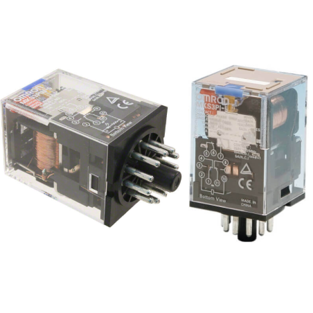 Omron MKS3PI-5-DC24,Bobin 24vdc,Kontak 3A3K- 10 Amper,Led,Yuvarlak-11pin,Röle