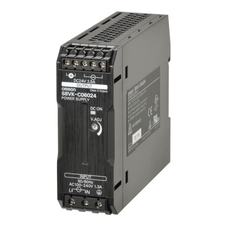 Omron S8VK-C06024 ,Besleme 110v..220vac,Çıkış 24vdc 2.5 Amper,Güç 60w,Ray Tip,Smps,Güç Kaynağı