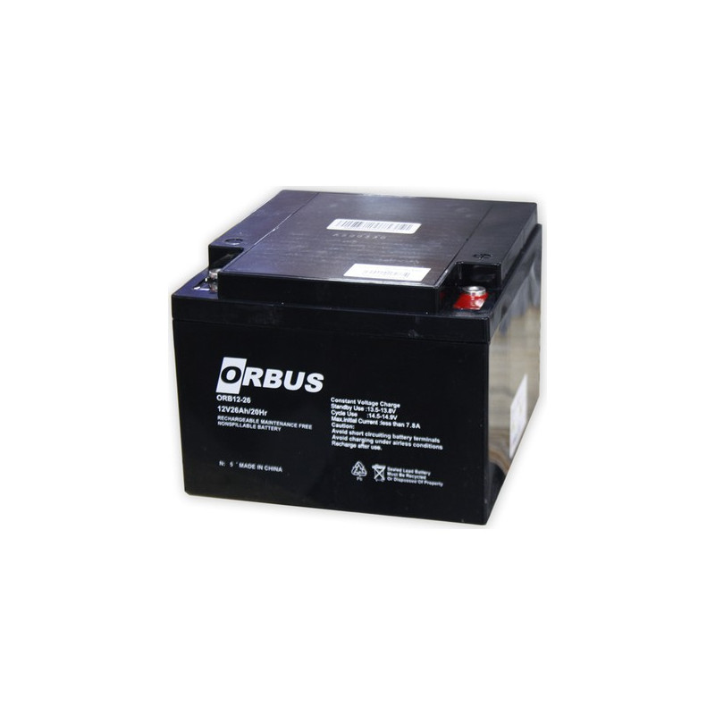 Orbus ORB12-26 ,Ebat 176x166x125 mm,12v 26ah Kuru Akü