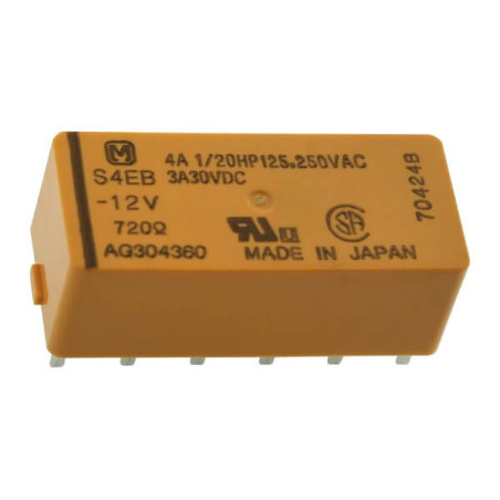 Panasonic S4EB-12V ,Bobin 12vdc,Kontak 4A 3 Amper,Pcb-12pin,Röle