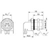 Phoenix SACC-DSI-M8FS-4CON-M10-L90-SH ,Açılı M8 4pin,Dişi,Pcb Soket Konnektör
