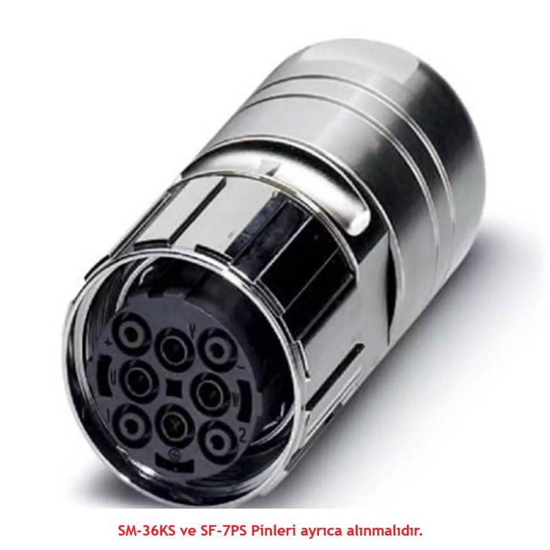 Phoenix SM-7ES1N8A8004 ,M40-8pin,Dişi Motor Soket Konnektör