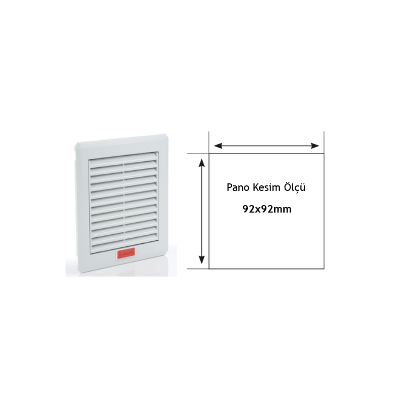 Plastim PFI1000 ,Ebat 110x110mm,80mm Fan İçin,Panjur Menfez