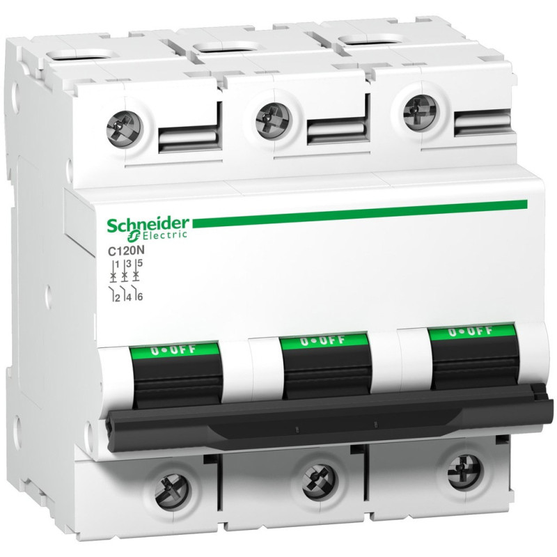 Schneider A9N18369 ,C120N 10kA,3-Faz 3x125a,C-Tip,125 Amper,Otomatik Sigorta