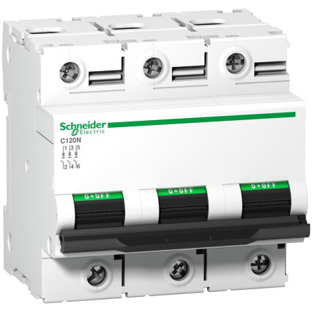 Schneider A9N18369 ,C120N 10kA,3-Faz 3x125a,C-Tip,125 Amper,Otomatik Sigorta