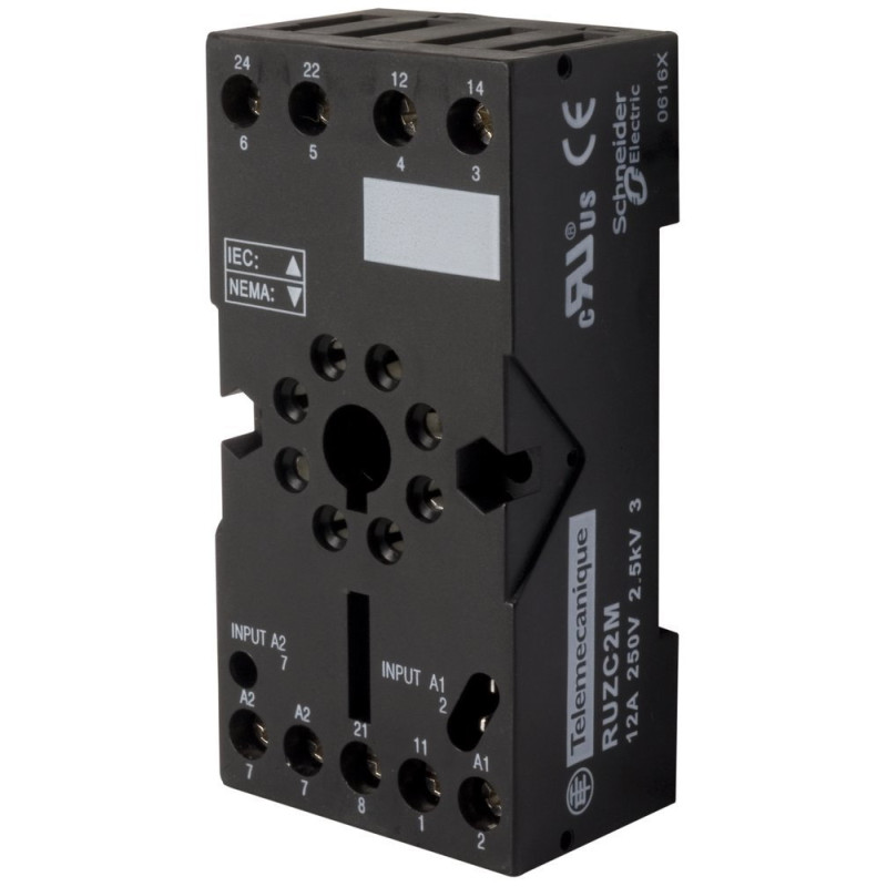 Schneider RUZC2M ,Yuvarlak-8pin,Vidalı,Ray,Röle Soket