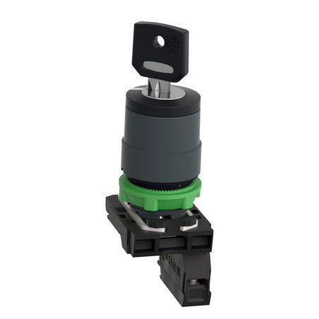 Schneider XB5AG21 ,Montaj 22mm,2-Konum Kontak-1A,Kilitli Kalıcı,M22 Anahtar