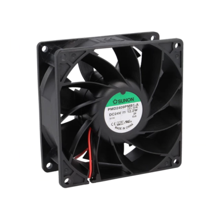 Sunon PMD2409PMB1-A. 2 .GN ,Ebat 92x38mm,Besleme 24vdc 0.50A 12.2W,Hava 120-Cfm,2-Kablo Fan