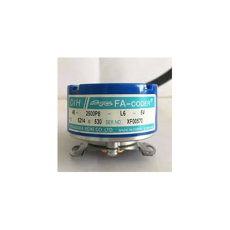 Tamagawa OIH48-2500P8-L6-5V ,Gövde 48mm,Delik 8mm,Besleme 5vdc,Çıkış 6 TTL,2500 Pals,14-Kablo,Enkoder