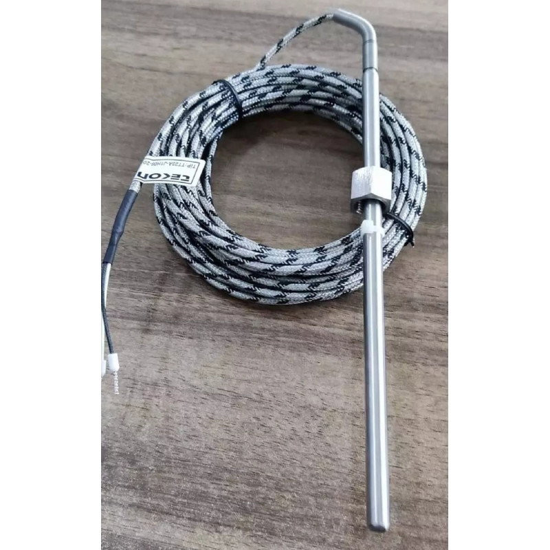 Tekon TT23-J1H08-15-R1 4-Ö-3CCB ,Çap 8mm,Boy 15cm,Kablo 3mt,TC-J,Bayonet Isı Sensör