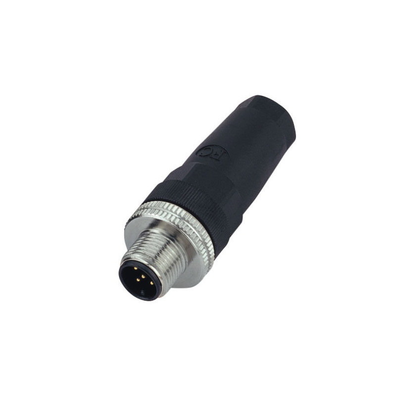 Zhong M12PG-5K ,Düz Seyyar,M12 5pin Erkek,B-CODE,Soket Konnektör