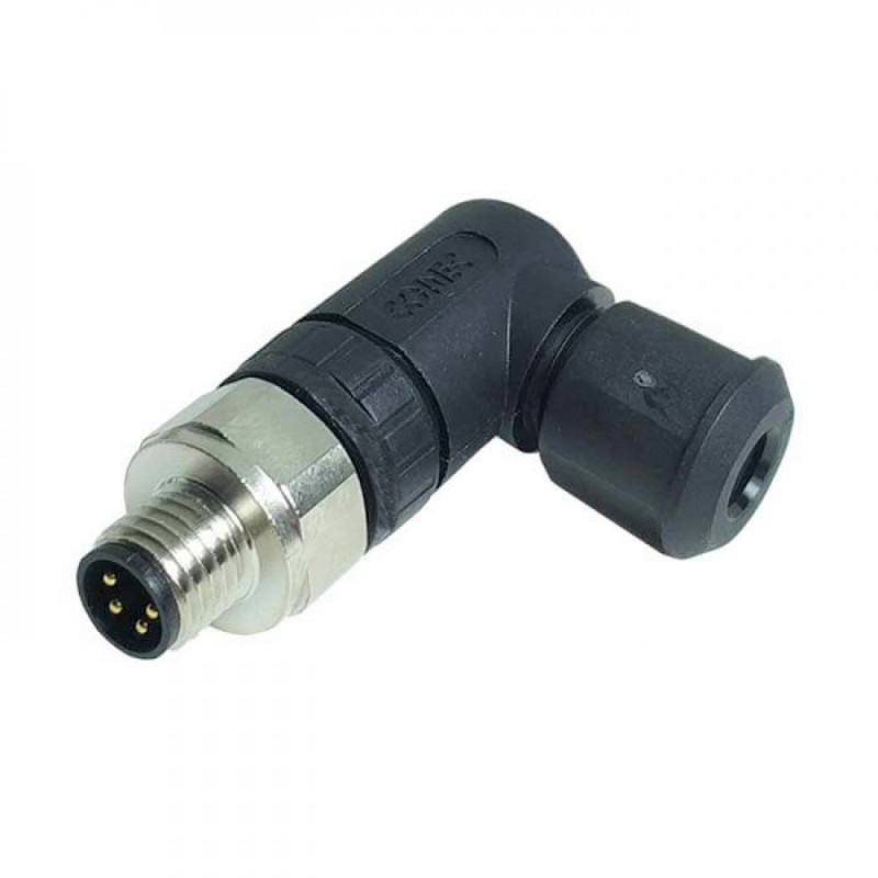Zhong M8PGF-4D ,Açılı Seyyar,M8 4pin Erkek,Soket Konnektör