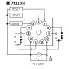 Autonics AT11DN ,Ebat 48x48mm,Besleme 24v..220vac dc,Kontak-2A2K,Soket Yuvarlak-11pin,Zaman Röle