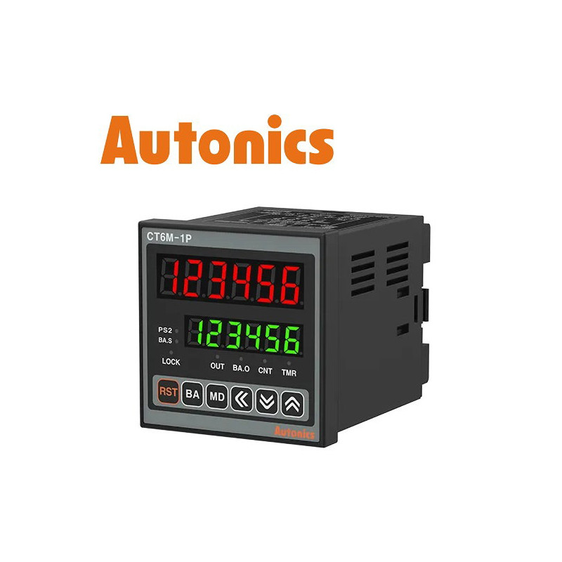 Autonics CT6M-1P4 ,Ebat 72x7mm2,Besleme 110v..220vac,Çıkış Kontak-1A1K,6 Hane,Sayıcı Zaman Röle