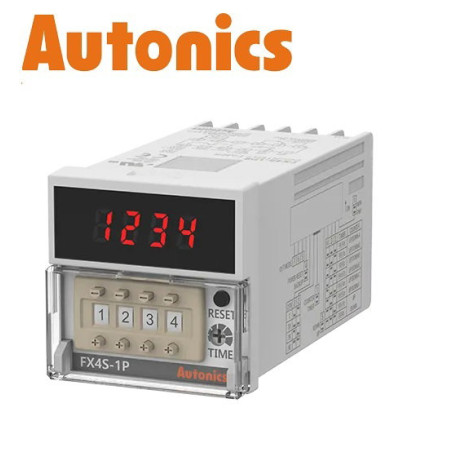 Autonics FX4S-1P4 ,Ebat 48x48mm,Besleme 110v..220vac,Çıkış Kontak-1A1K,4 Hane,Sayıcı Zaman Röle