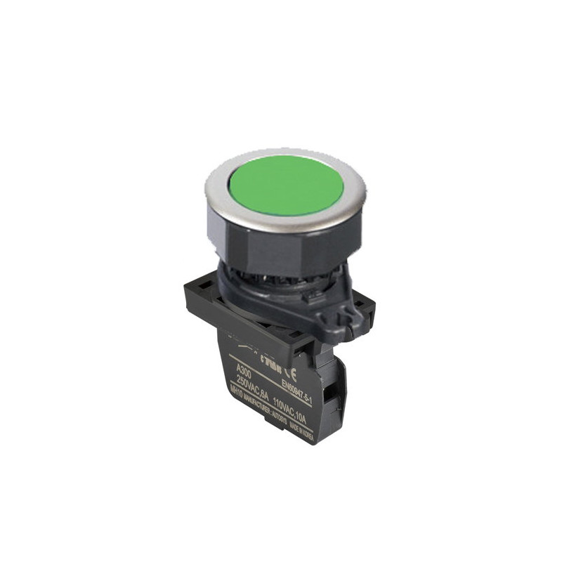 Autonics S3PF-P1GAM ,Montaj 30mm,Kontak-1A,Yeşil Yaylı,M30 Buton