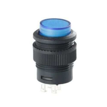 Çin RL16-503BY-MV ,Montaj 16mm,Kontak-1A,Mavi Yaylı,M16 Buton