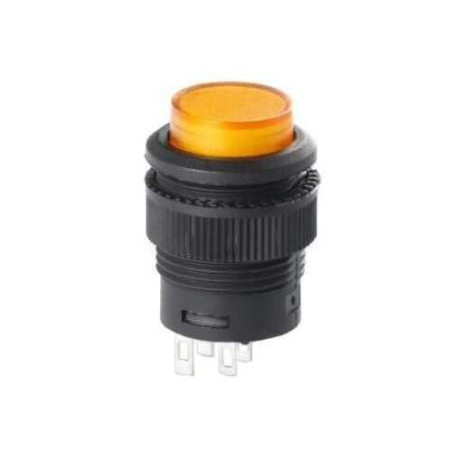 Çin RL16-503BY-SR ,Montaj 16mm,Kontak-1A,Sarı Yaylı,M16 Buton