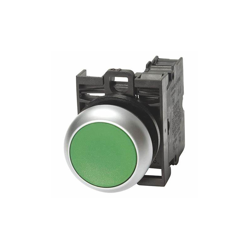 Eaton M22-D-G K10 ,Montaj 22mm,Kontak-1A,Yeşil Yaylı,M22 Buton