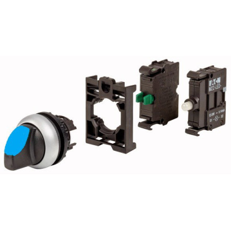 Eaton M22-WRLK-B K10 24 ,Montaj 22mm,2-Konum Kontak-1A,Mavi-24v Kalıcı,M22 Anahtar