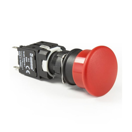 Emas D200YE30K ,Montaj 16mm,Kontak-1K,Kalıcı Acil,M16 Buton