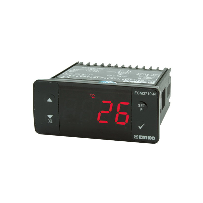 Emko ESM-3710-N.20501 0000 2000 ,Ebat 77x35mm,Besleme 24vacdc,Çıkış Kontak-1A1K,Sensör TC-J,Isı Kontrol Termostat