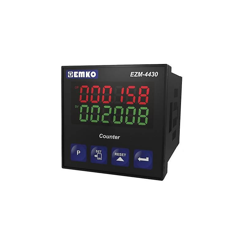 Emko EZM-4430.20001 0000 0000 ,Ebat 48x48mm,Besleme 24vac dc,Çıkış Kontak-1A1K,6-Hane Sayıcı