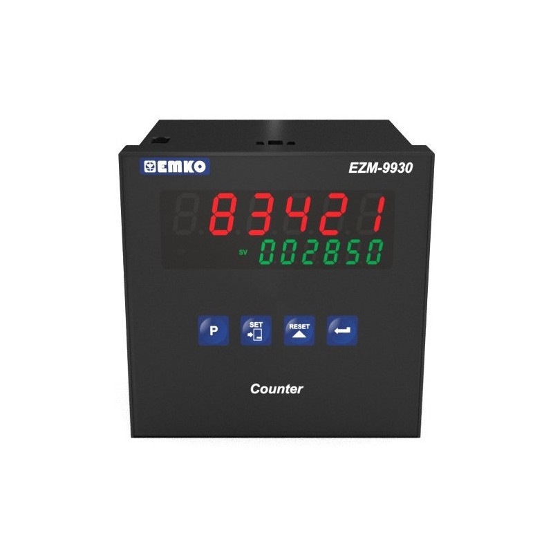 Emko EZM-9930.50001 0000 0000 ,Ebat 96x96mm,Besleme 220vac,Çıkış Kontak-1A1K,6-Hane Sayıcı