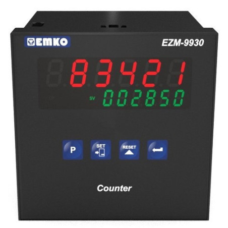 Emko EZM-9930.50001 0000 0000 ,Ebat 96x96mm,Besleme 220vac,Çıkış Kontak-1A1K,6-Hane Sayıcı