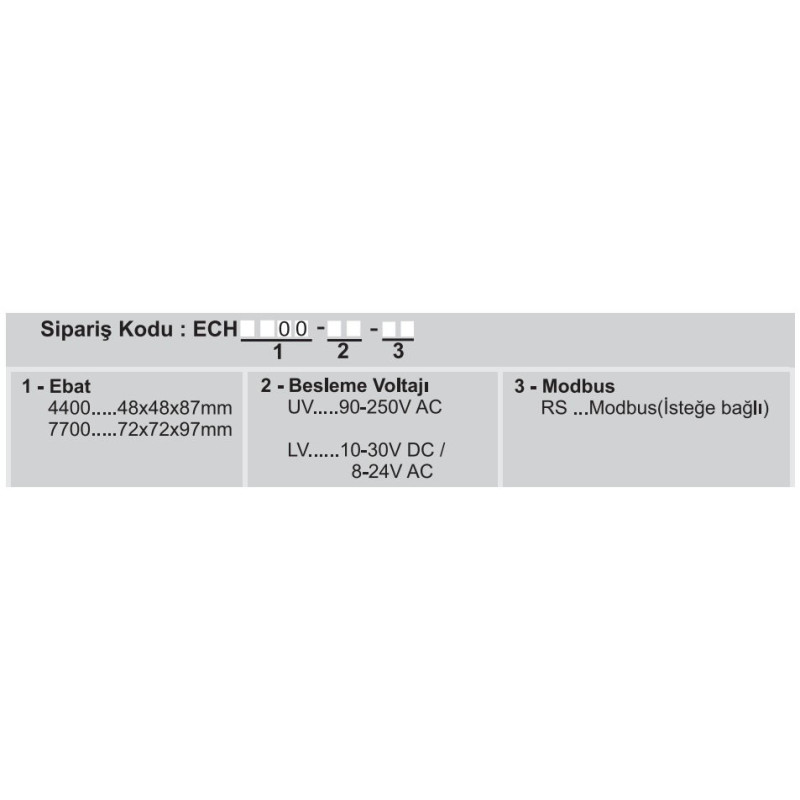 Enda ECH4400-LV ,Ebat 48x48mm,Besleme 12..24vac dc,Çıkış Kontak-2A2K,6-Hane,Sayıcı Takometre