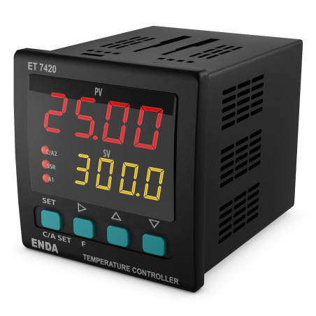 Enda ET7420-UV ,Ebat 72x72mm,Besleme 110v..220vac,Sensör PT100 TC,Çıkış KONTAK SSR,Isı Kontrol Termostat