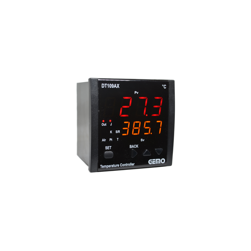 Gemo DT109AX-230VAC-R ,Ebat 96x96mm,Besleme 110v..220vac,Sensör PT100 TC,Çıkış Kontak-2A2K,Isı Kontrol Termostat