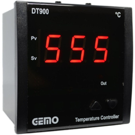 Gemo DT900-230VAC-S ,Ebat 96x96mm,Besleme 110v..220vac,Sensör TC-J,Çıkış SSR,Isı Kontrol Termostat