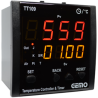 Gemo TT109A-24V-R ,Ebat 96x96mm,Besleme 24vac dc,Çıkış Kontak-2A2K,Zamanlı Isı Kontrol