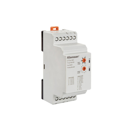 Klemsan CT3-AC ,Besleme 220vac,Giriş 0..5 Amper,Çıkış 0..10v 4..20mA,Akım Transmitter