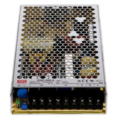 Meanwell RSP-200-5 ,Besleme 110v..220vac,Çıkış 5vdc 40 Amper,Güç 200w,Smps,Güç Kaynağı