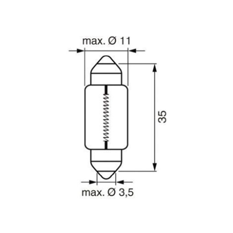 Narva SV8,5-C5W ,Ebat 11x38mm,24v 5w,Sofit Lamba