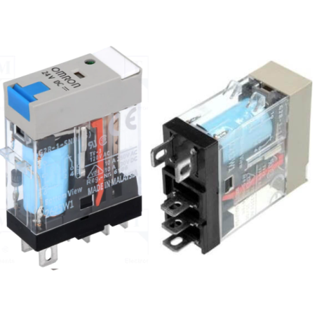 Omron G2R-1-SNI-DC24 ,Bobin 24vdc,Kontak 1A1K 10 Amper,Led Test,Büyük-5pin,Röle