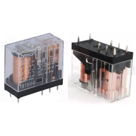 Omron G2R-2-DC24 ,Bobin 24vdc,Kontak 2A2K 5 Amper,İnce-8pin,Röle