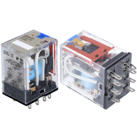 Omron MY2IN-GS-R-DC24 ,Bobin 24vdc,Kontak 2A2K 10 Amper,Led,Kalın-8pin,Röle
