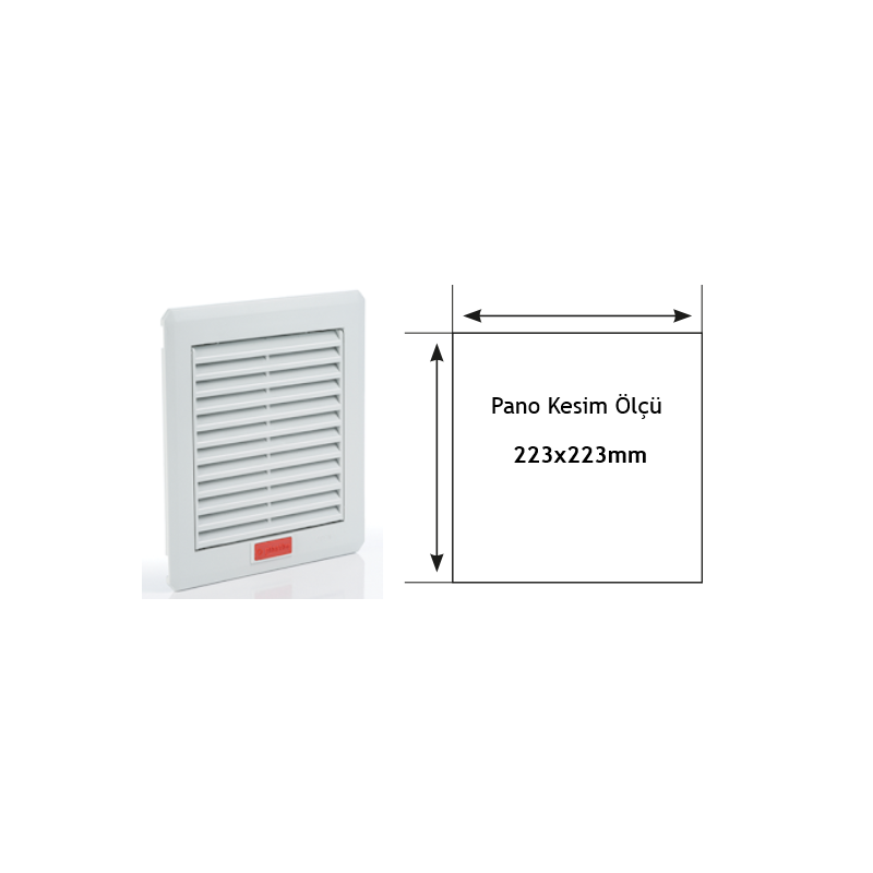 Plastim PFI2500 ,Ebat 260x260mm,225mm Fan İçin,Panjur Menfez
