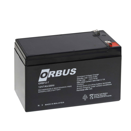 Orbus ORB12-7 ,Ebat 150x65x90mm,12v 7ah Kuru Akü