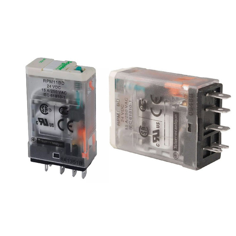 Schneider RPM11BD ,Bobin 24vdc,Kontak 1A1K 15 Amper,Led,Büyük-5pin,Röle