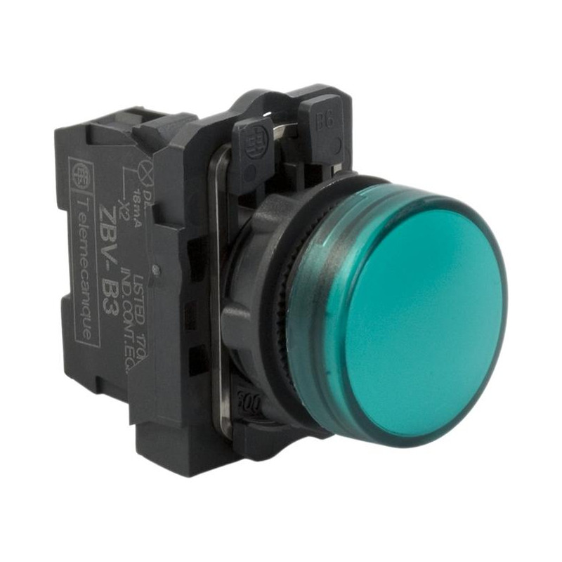Schneider XB5AVB3 ,Montaj 22mm,Yeşil-24v,M22 Sinyal Lamba