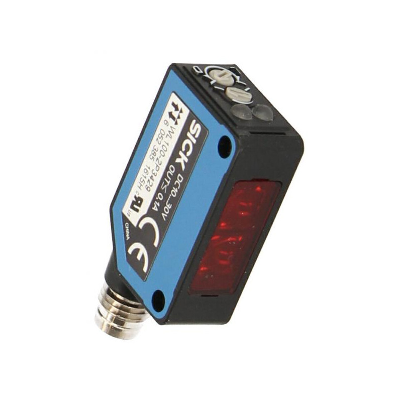 Sick WL100-2P3429 6052385 ,Ebat 31x20x11mm,Ölçüm 3mt,Çıkış PNP-NO NC,Besleme 10v..30vdc,Soket M8 3pin,Reflektör Fotosel