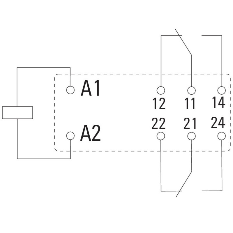 Weidmüller RCI424024 ,Bobin 24vdc,Kontak 2A2K 8 Amper,İnce-8pin,Röle